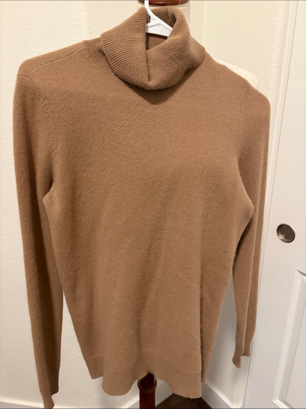 Women's Camel Turtleneck Sweater - Cozy Knit Pullover
